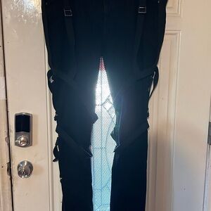 Black Strapped Pants